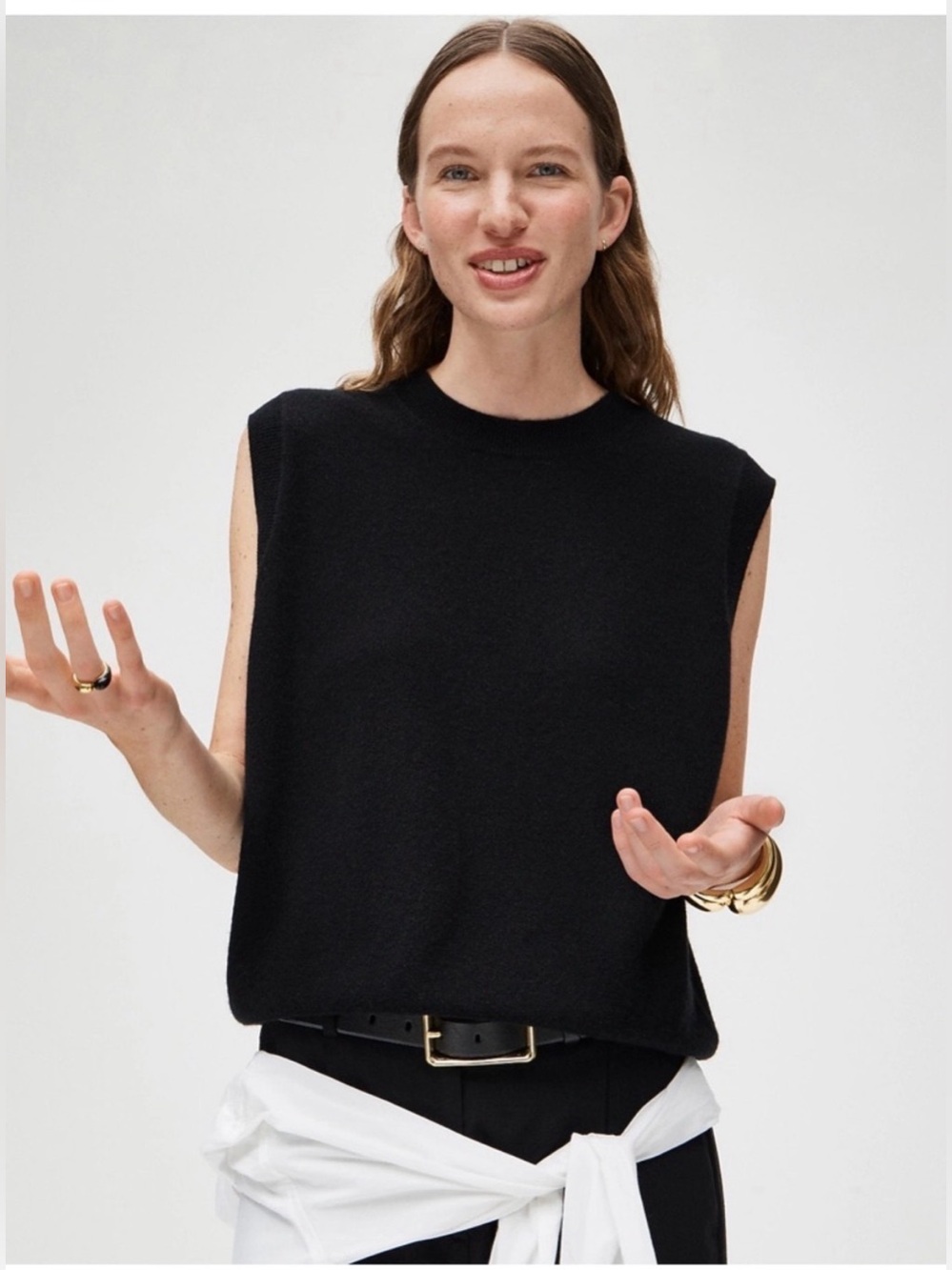 NWT J. Crew 100% Cashmere Sweater Sz XL Shell Top Black Bestselling Luxury Prepp